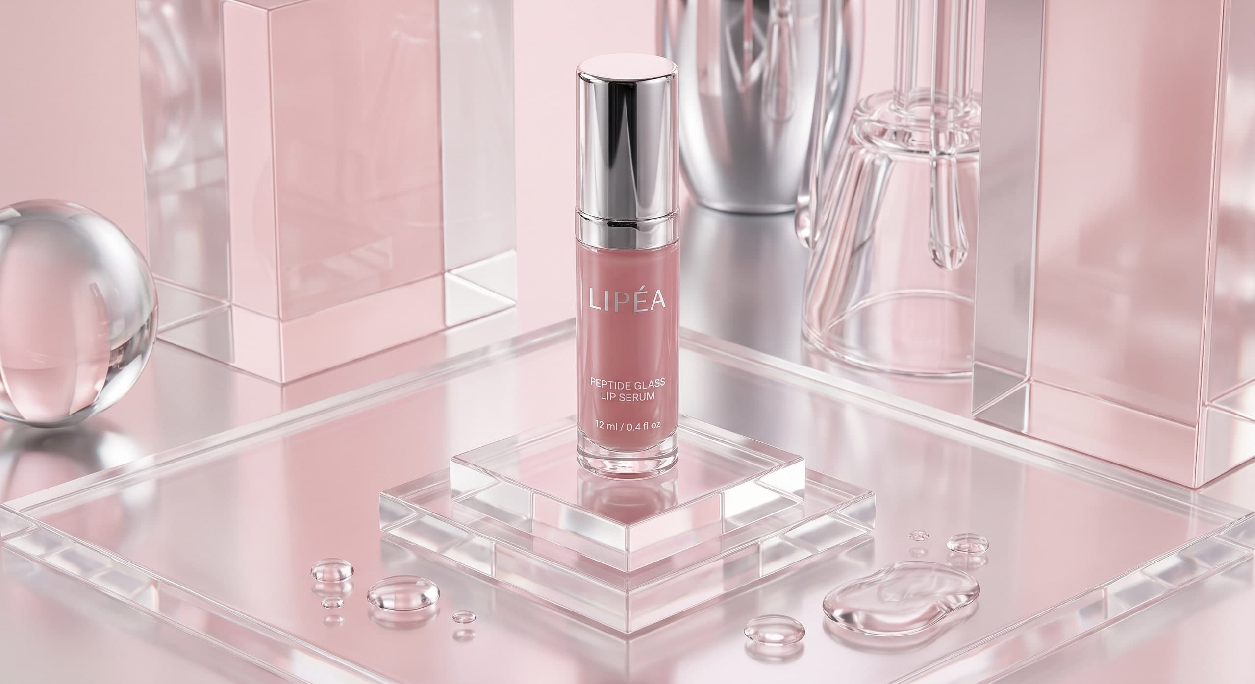 LIPÉA — Peptide Glass Lip Serum — The Pink World AI Campaign Production